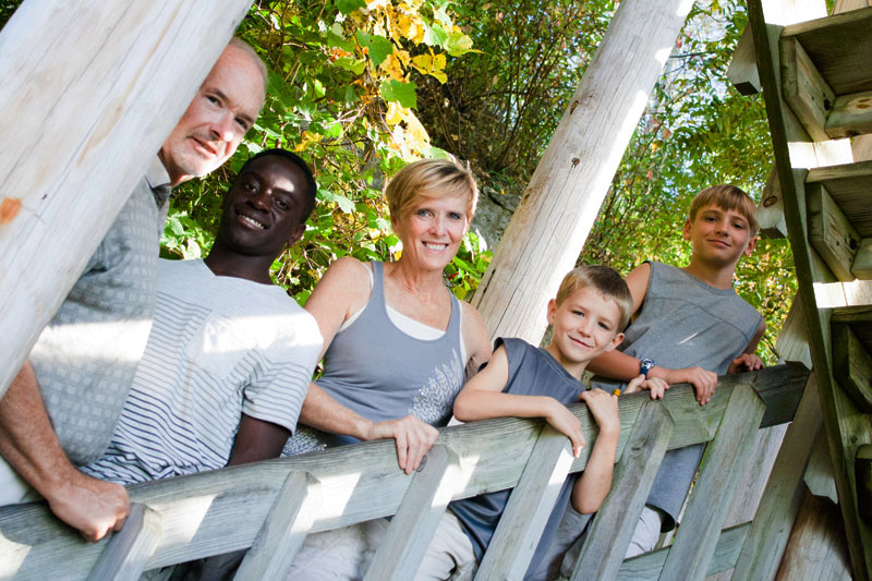 Russ and Marcia Baugh with their children.