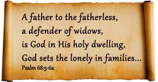 Bible verse on a scroll